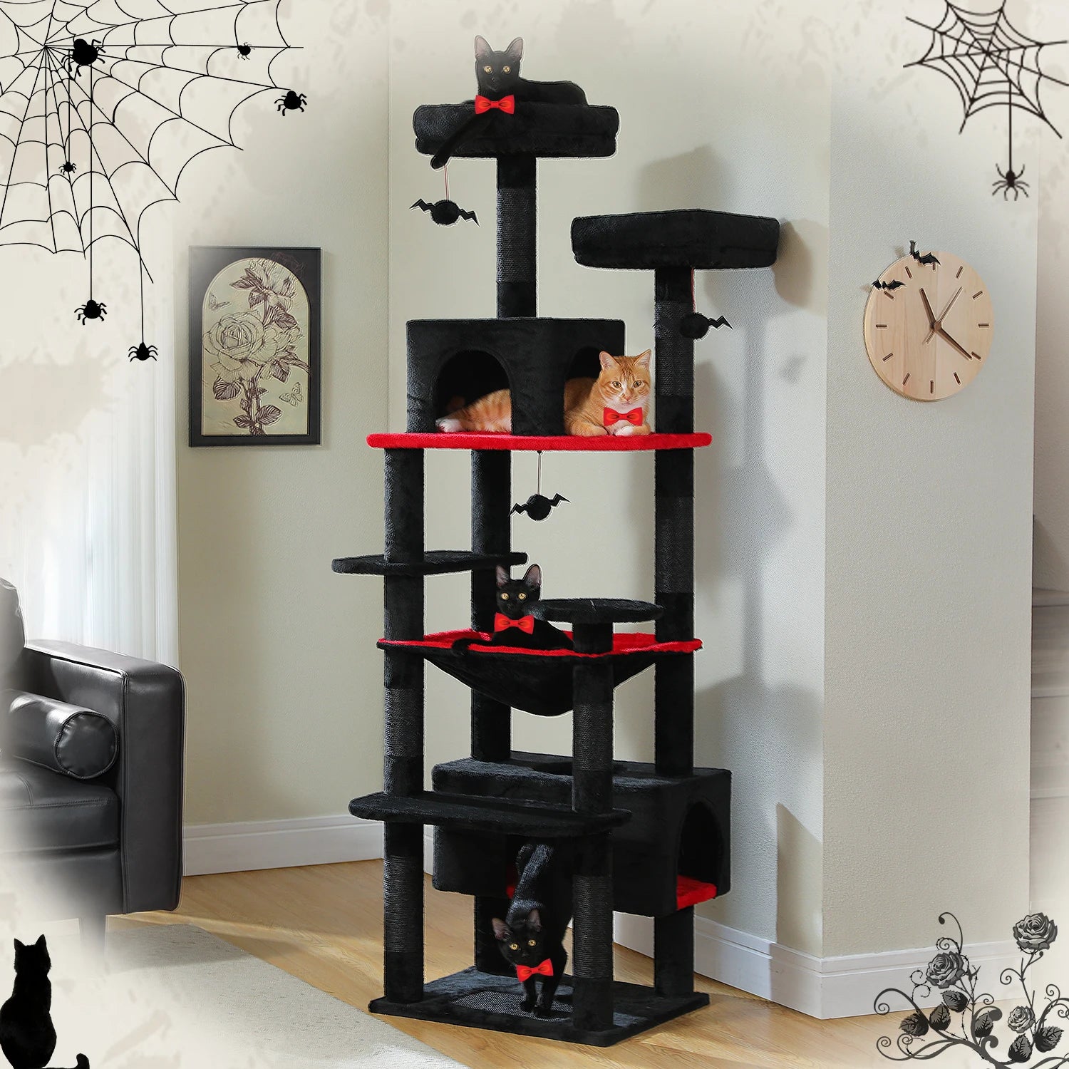 HydraHome® – Arbre à Chat Multi-Niveaux avec Griffoirs en Sisal et Hamac